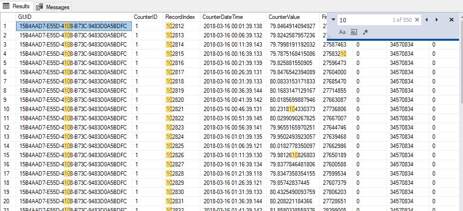 SQL Complete Find in Results